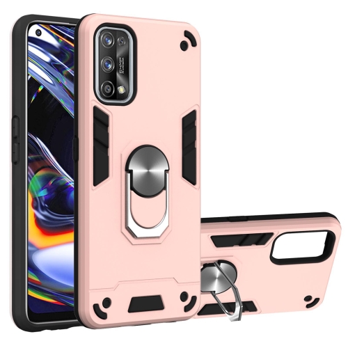 

For OPPO Realme 7 Pro Armour Series PC + TPU Protective Case with Ring Holder(Rose Gold)