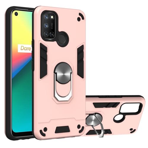 

For OPPO Realme 7i / C17 Armour Series PC + TPU Protective Case with Ring Holder(Rose Gold)