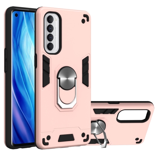 

For OPPO Reno4 Pro Armour Series PC + TPU Protective Case with Ring Holder(Rose Gold)