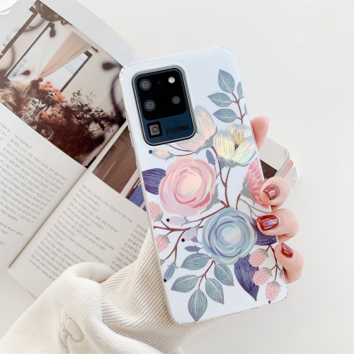 

For Samsung Galaxy S20 Plus Colorful Flower Pattern TPU Protective Case(D)