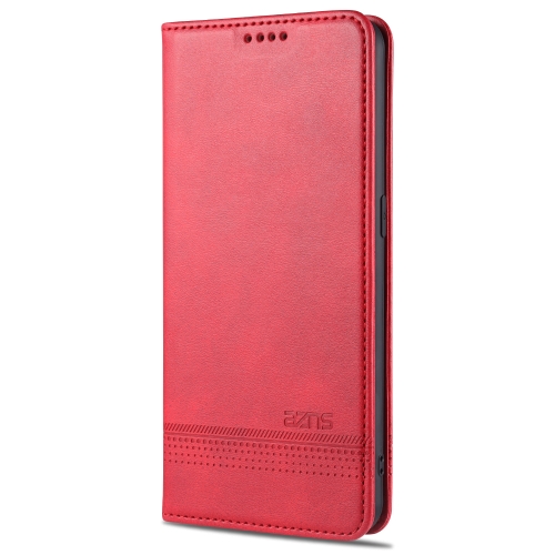 

For Oppo Reno5 Pro 5G AZNS Magnetic Calf Texture Horizontal Flip Leather Case with Card Slots & Holder & Wallet(Red)