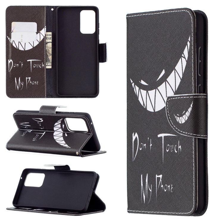 

For Samsung Galaxy A72 5G / 4G Colored Drawing Pattern Horizontal Flip Leather Case with Holder & Card Slots & Wallet(Smirk)