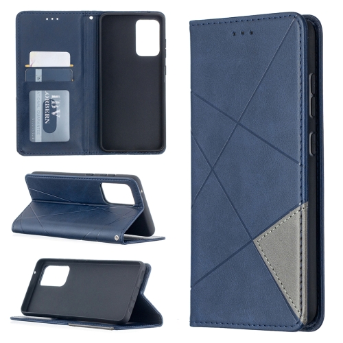 

For Samsung Galaxy A52 5G / 4G Prismatic Invisible Magnetic Horizontal Flip Leather Case with Holder & Card Slots & Photo Frame(Blue)