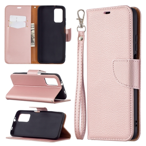 

For Xiaomi Poco M3 Litchi Texture Pure Color Horizontal Flip PU Leather Case with Holder & Card Slots & Wallet & Lanyard(Rose Gold)