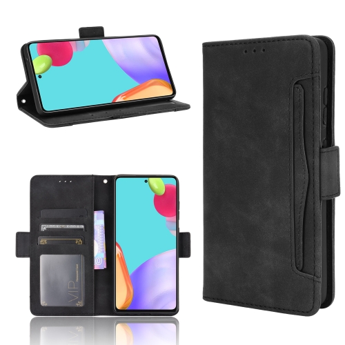 

For Samsung Galaxy A72 5G Skin Feel Calf Pattern Horizontal Flip Leather Case with Holder & Card Slots & Photo Frame(Black)