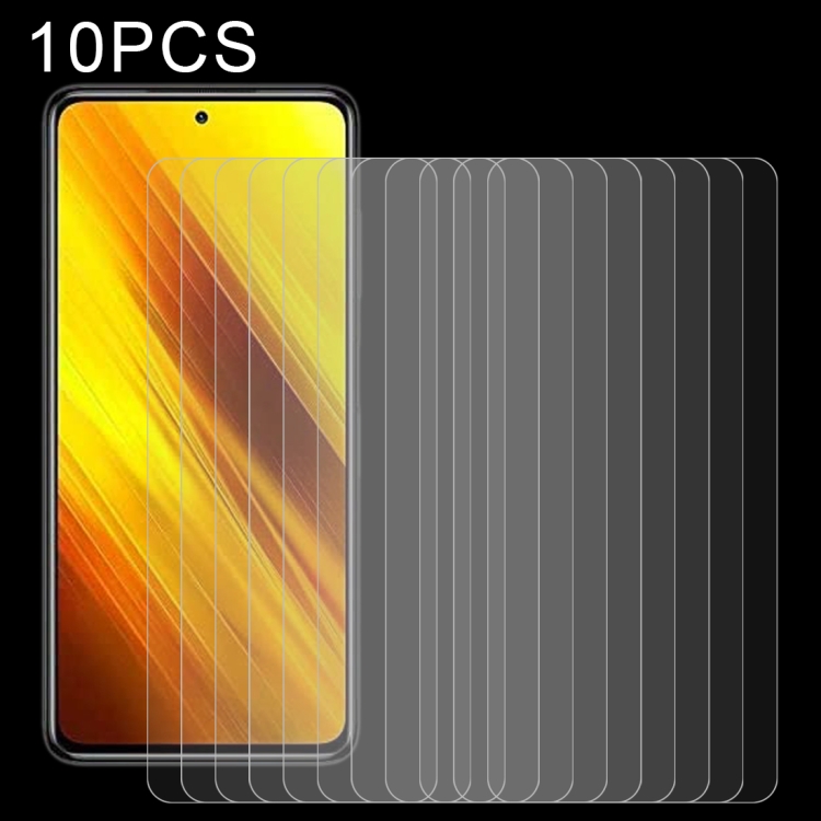 

For Xiaomi Poco X3 10 PCS 0.26mm 9H 2.5D Tempered Glass Film