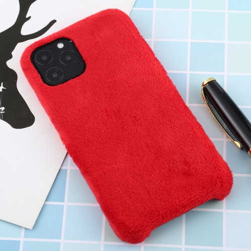 

For iPhone 11 Pro Plush Protective Back Cover Case(Red)