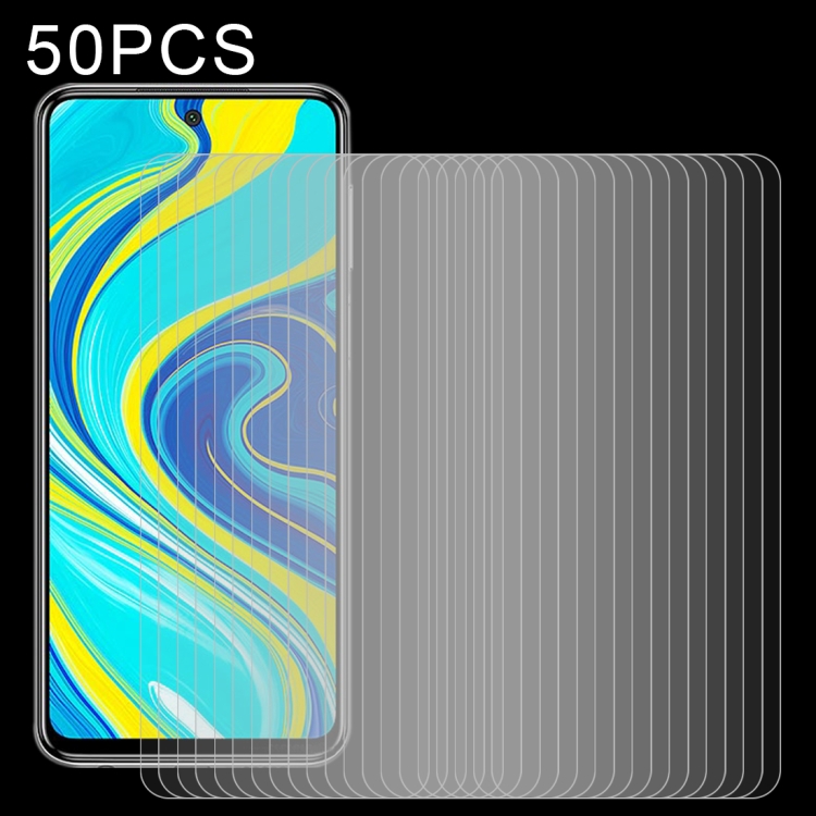 

For Xiaomi Redmi Note 9S 50 PCS 0.26mm 9H 2.5D Tempered Glass Film