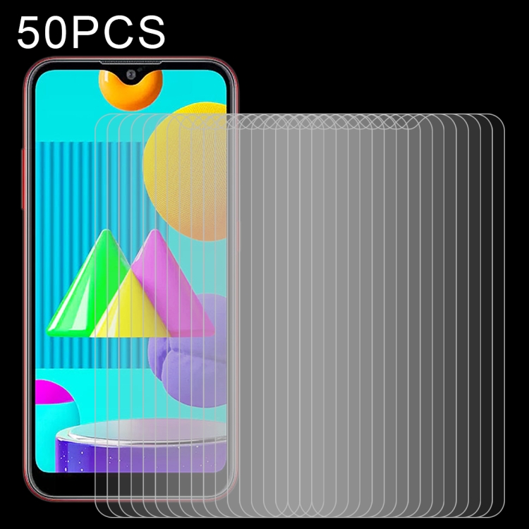 

For Samsung Galaxy M01 50 PCS 0.26mm 9H 2.5D Tempered Glass Film