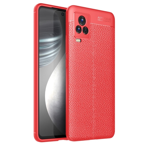 

For vivo iQOO 7 Litchi Texture TPU Shockproof Case(Red)