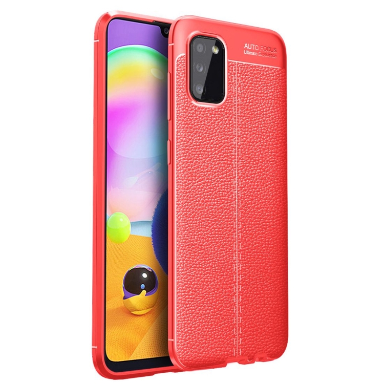 

For Samsung Galaxy A02s (European Version) Litchi Texture TPU Shockproof Case(Red)