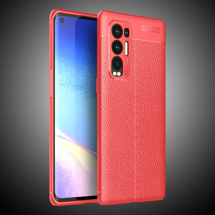 

For OPPO Reno5 Pro Plus Litchi Texture TPU Shockproof Case(Red)