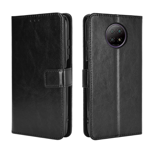 

For Xiaomi Redmi Note 9T 5G / Note 9 5G Retro Crazy Horse Texture Horizontal Flip Leather Case with Holder & Card Slots & Photo Frame(Black)