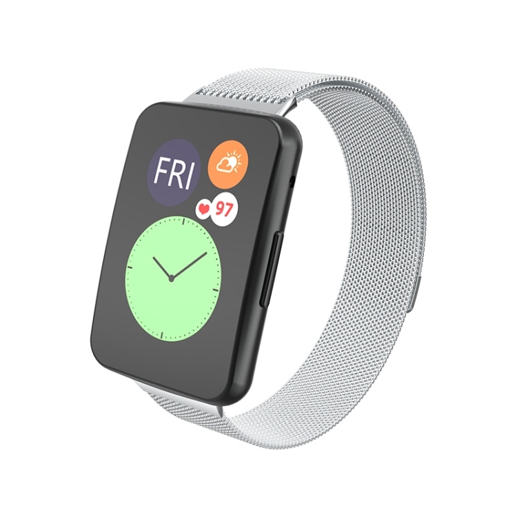 

For Huawei Watch Fit Milanese Replacement Strap Watchband(Silver)