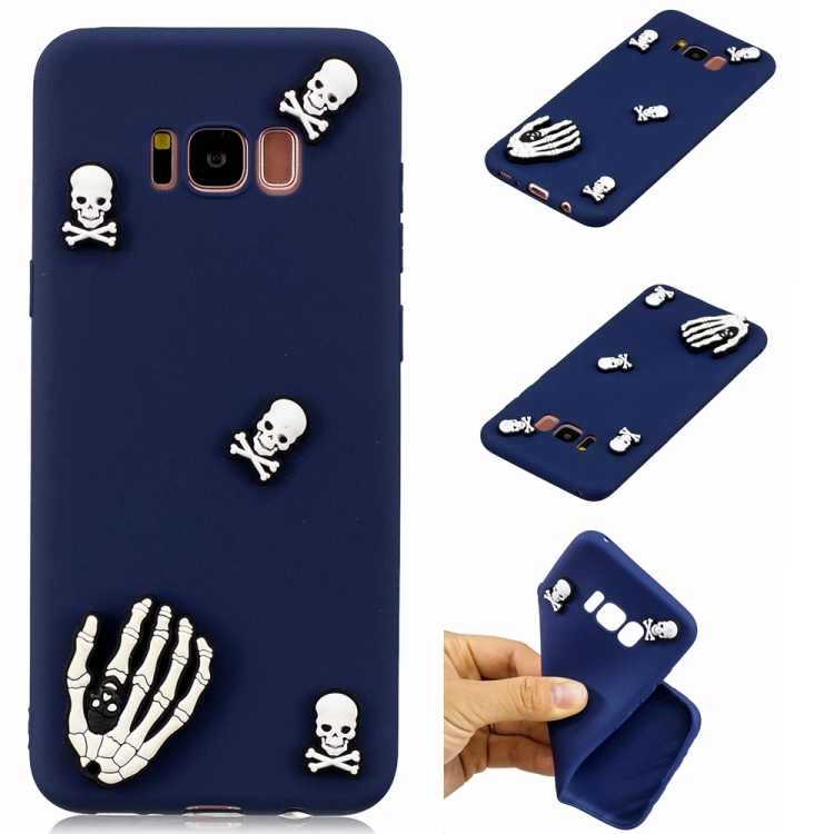

For Galaxy S8 Shockproof TPU + Silicone Cartoon Pattern Protective Case(Ghost Head)