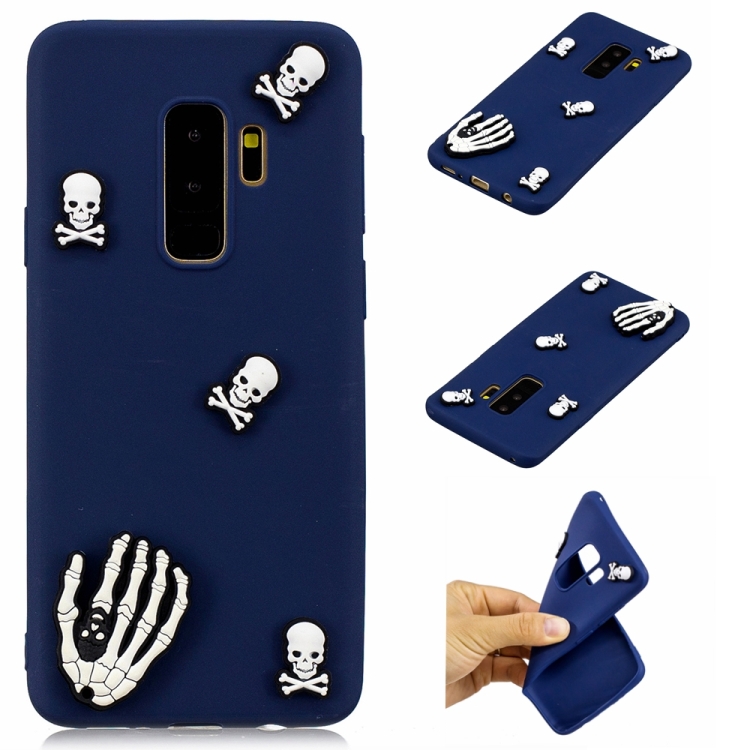 

For Galaxy S9+ Shockproof TPU + Silicone Cartoon Pattern Protective Case(Ghost Head)