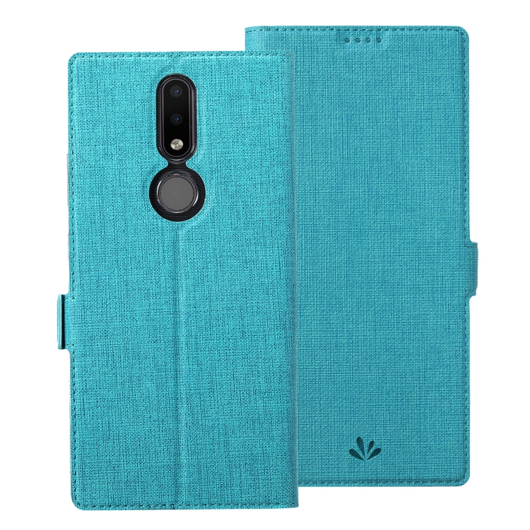 

For Nokia 2.4 ViLi K Series Shockproof TPU + PU Leather Magnetic Buckle Horizontal Flip Case with Card Slots & Wallet & Holder(Blue)