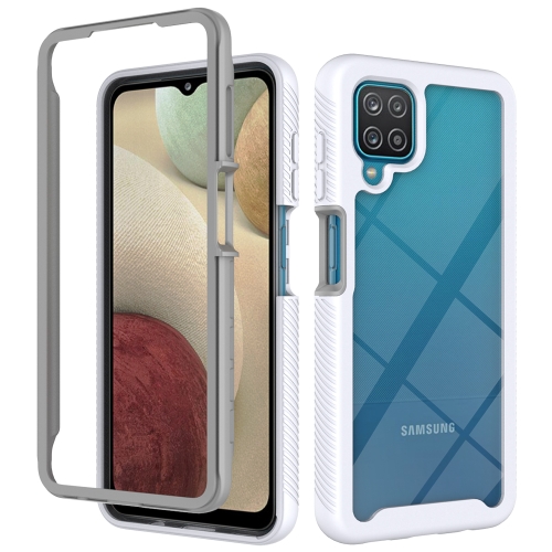 

For Samsung Galaxy A12 Starry Sky Solid Color Series Shockproof PC + TPU Protective Case(White)