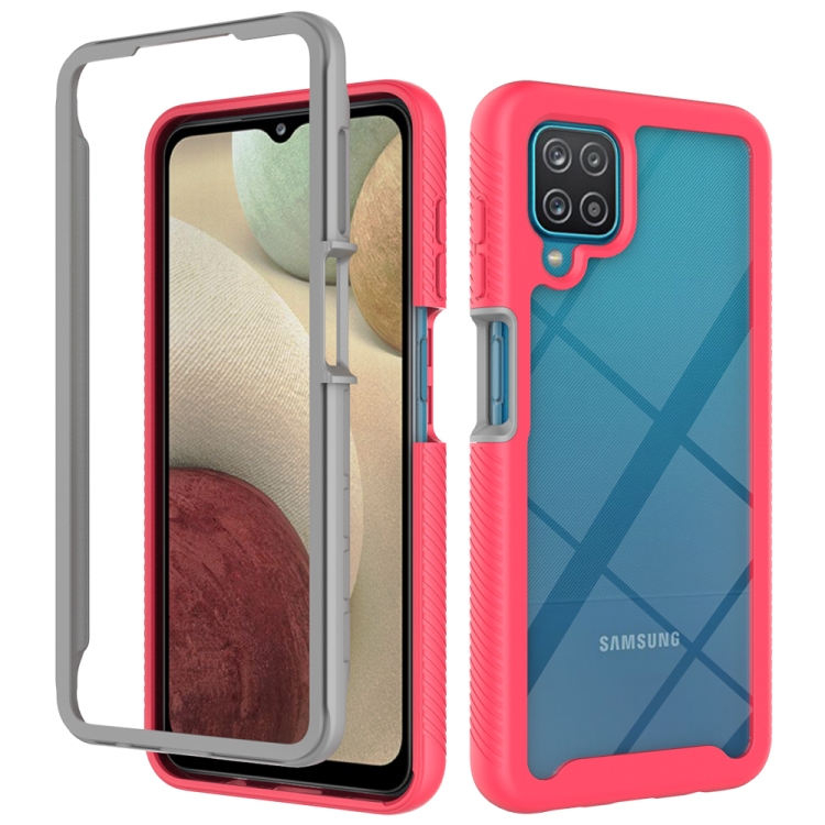 

For Samsung Galaxy A12 Starry Sky Solid Color Series Shockproof PC + TPU Protective Case(Red)