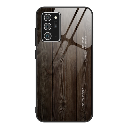 

For Samsung Galaxy Note20 Wood Grain Glass Protective Case(M01)
