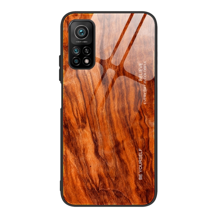 

For Xiaomi 10T / 10T Pro Wood Grain Glass Protective Case(M06)