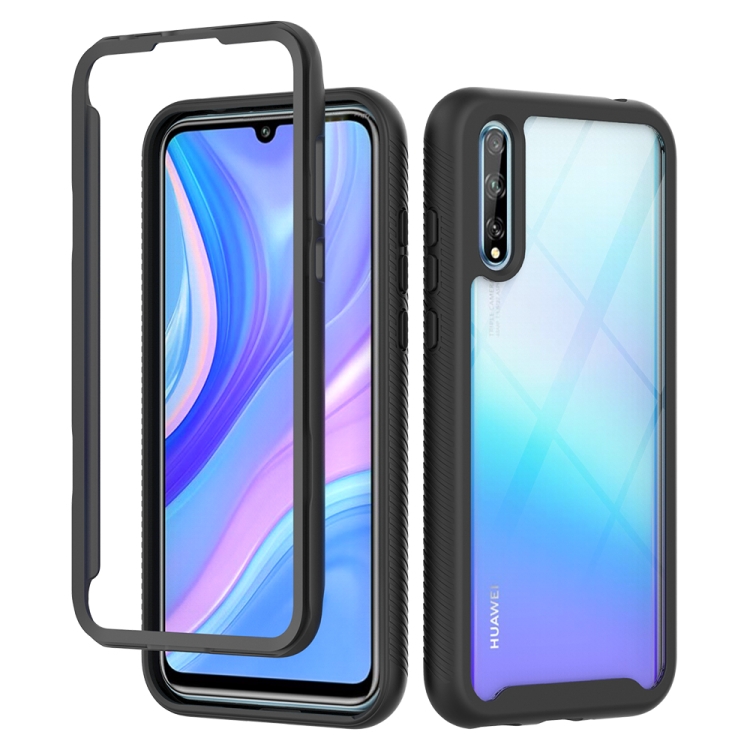 

For Huawei Y8p Starry Sky Solid Color Series Shockproof PC + TPU Protective Case(Black)