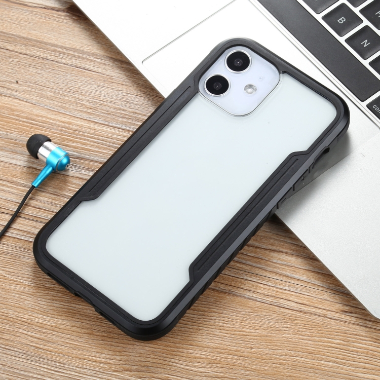 

Mutural PC + Electroplating Edge Protective Case For iPhone 12 / 12 Pro(Black)
