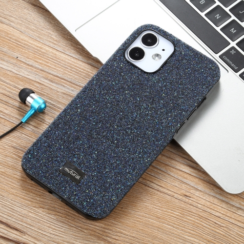 

Mutural Shiny Cloth + TPU + PC Protective Case For iPhone 12 mini(Dark Blue)
