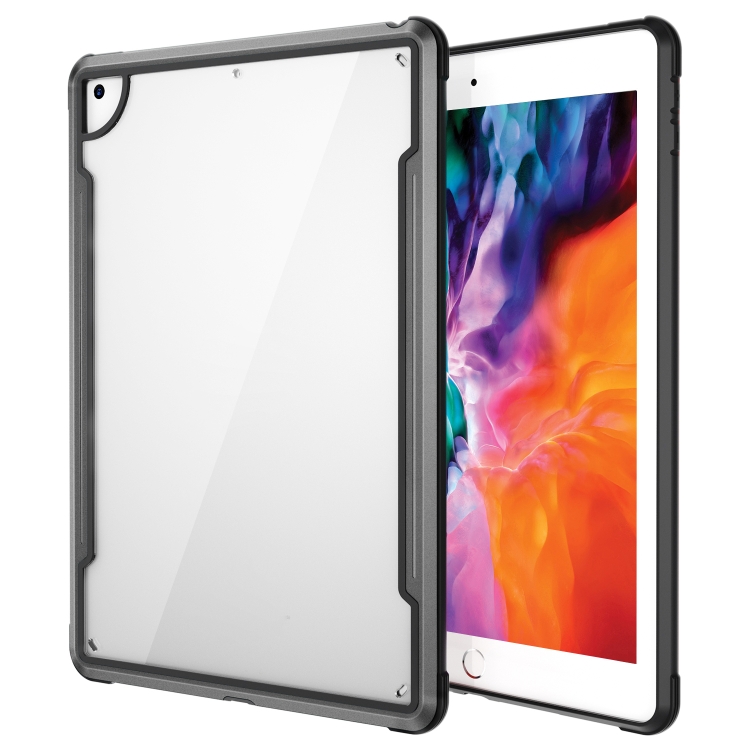 

iPAKY Thunder Series Aluminum Frame + TPU Bumper + Clear PC Shockproof Case For iPad Air (2020) 10.9(Silver Black)