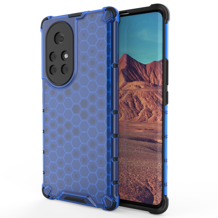 

For Huawei nova 8 Pro 5G Shockproof Honeycomb PC + TPU Protective Case(Blue)