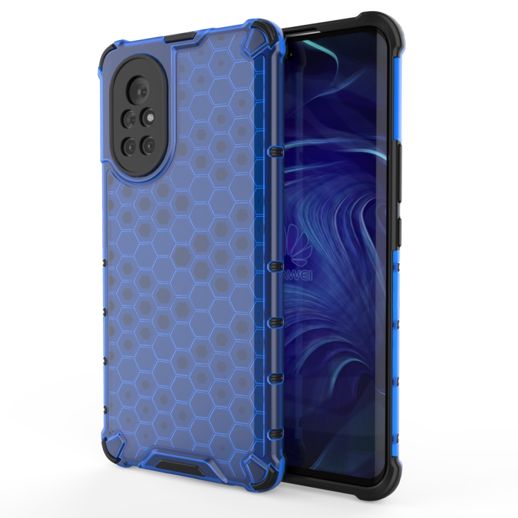 

For Huawei nova 8 5G Shockproof Honeycomb PC + TPU Protective Case(Blue)
