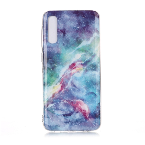 

For Galaxy A50 Coloured Drawing Pattern IMD Workmanship Soft TPU Protective Case(Blue Sky)