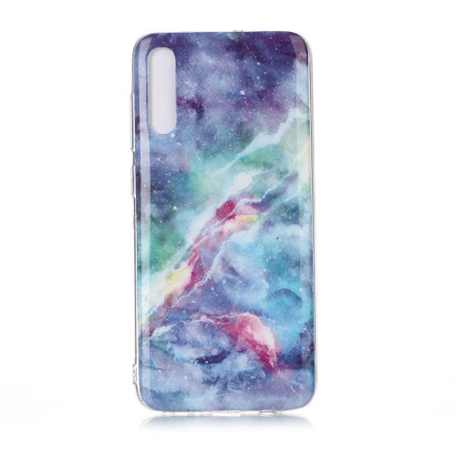 

For Galaxy A70 Coloured Drawing Pattern IMD Workmanship Soft TPU Protective Case(Blue Sky)