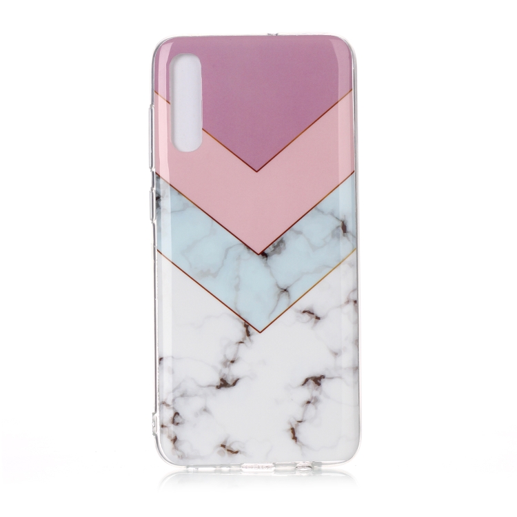 

For Galaxy A70 Coloured Drawing Pattern IMD Workmanship Soft TPU Protective Case(Tricolor)