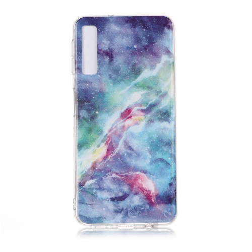 

For Galaxy A7 Coloured Drawing Pattern IMD Workmanship Soft TPU Protective Case(Blue Sky)