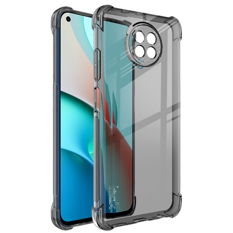 

For Xiaomi Redmi Note 9 5G IMAK All-inclusive Shockproof Airbag TPU Case with Screen Protector(Transparent Black)