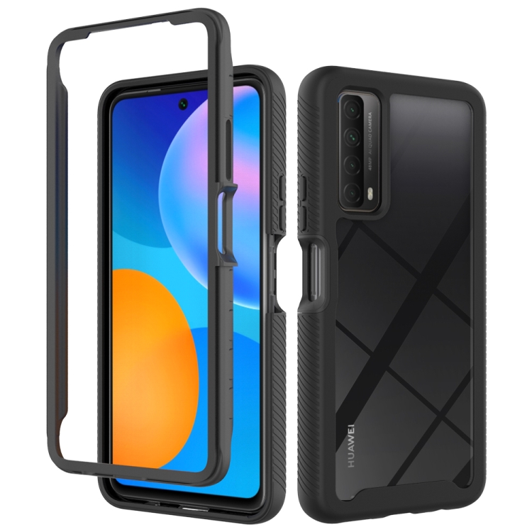 

For Huawei P Smart 2021 / Y7a Starry Sky Solid Color Series Shockproof PC + TPU Protective Case(Black)