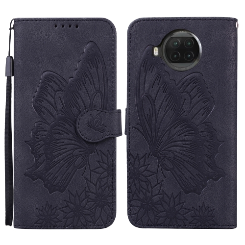 

For Xiaomi Mi 10T Lite 5G Retro Skin Feel Butterflies Embossing Horizontal Flip Leather Case with Holder & Card Slots & Wallet(Black)