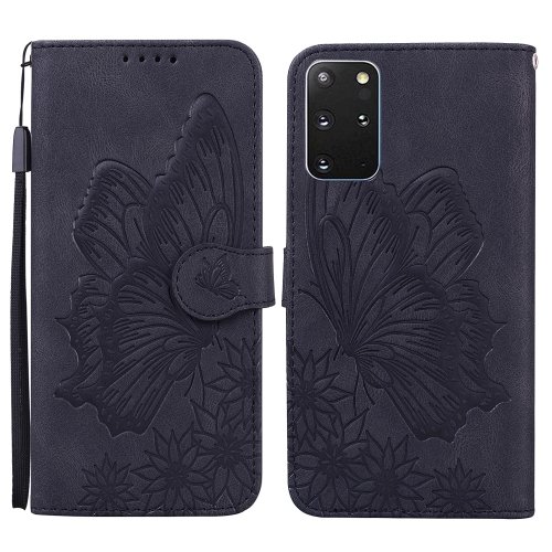 

For Samsung Galaxy S20+ Retro Skin Feel Butterflies Embossing Horizontal Flip Leather Case with Holder & Card Slots & Wallet(Black)