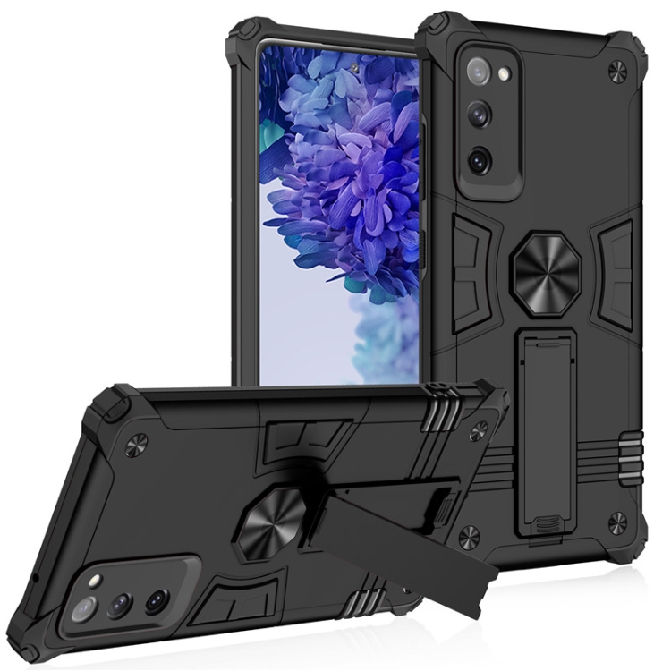 

For Samsung Galaxy S20 FE Shockproof TPU + PC Protective Case with Invisible Holder(Black)