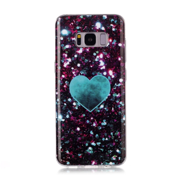 

For Galaxy S8 Coloured Drawing Pattern IMD Workmanship Soft TPU Protective Case(Green Love)
