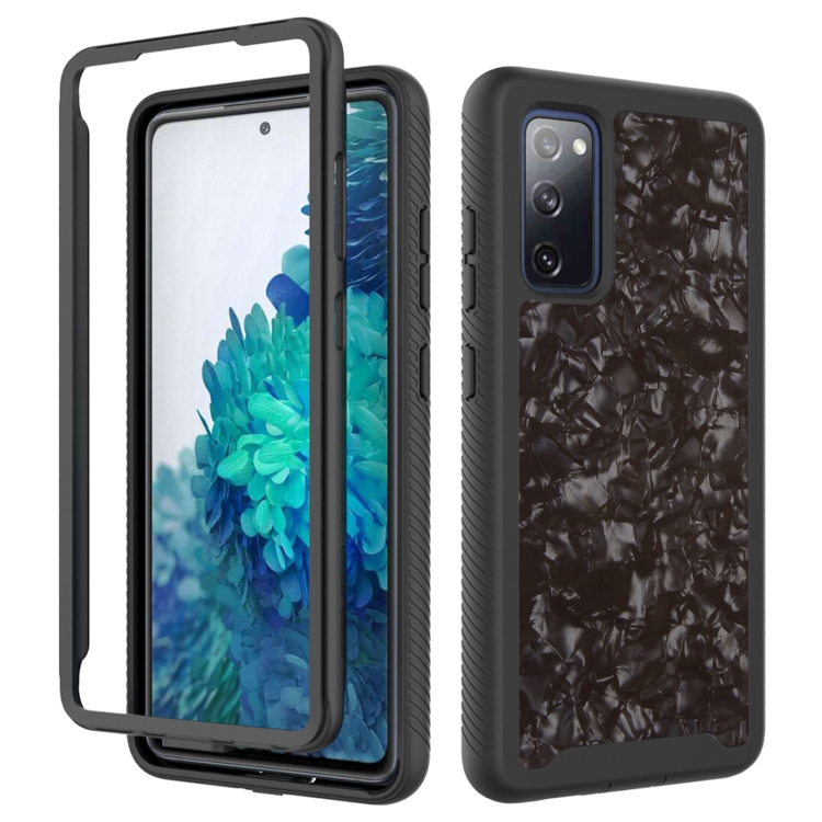 

For Samsung Galaxy S20 FE 3 in 1 Card PC + TPU Shockproof Protective Case(Black Shell Pattern)