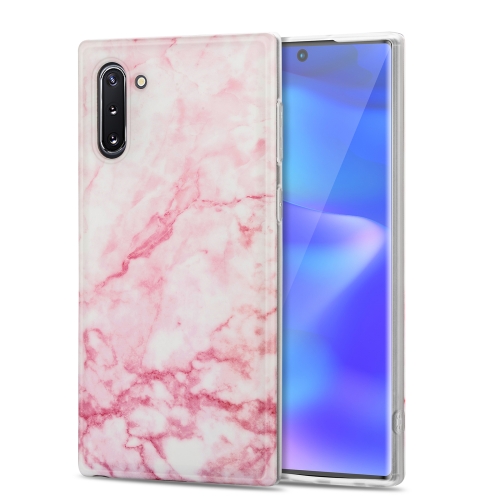 

For Samsung Galaxy Note10 TPU Glossy Marble Pattern IMD Protective Case(Light Pink)