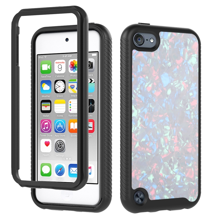 

3 in 1 Card PC + TPU Shockproof Protective Case For iPod touch 5 / 6 / 7(White Shell Pattern)