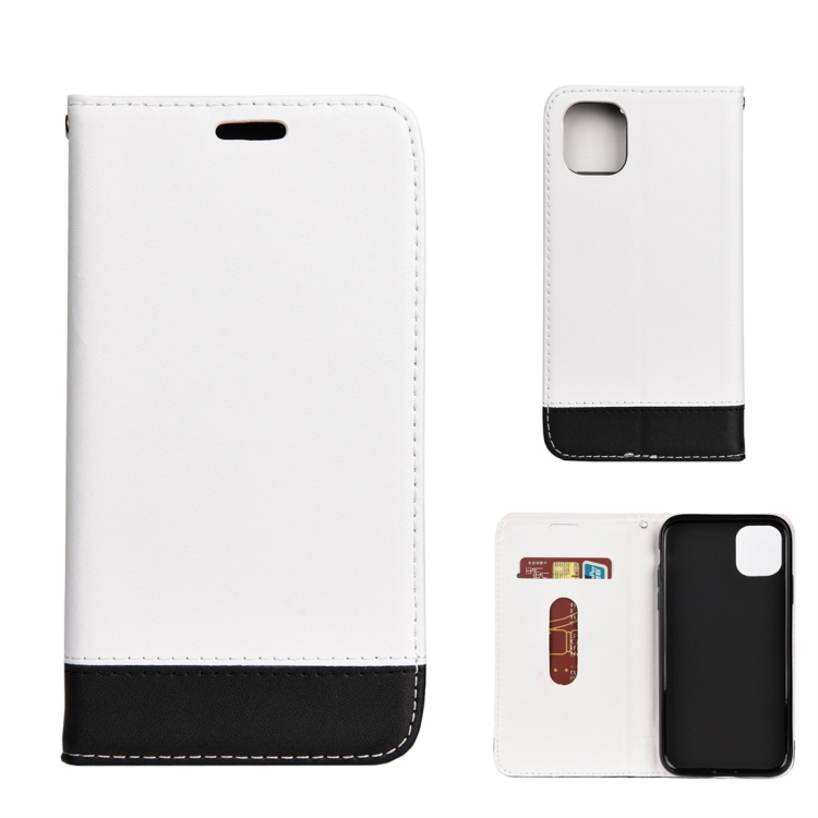 

For iPhone 11 Pro Max Genuine Leather Horizontal Flip Leather Case with Holder & Card Slots(White)