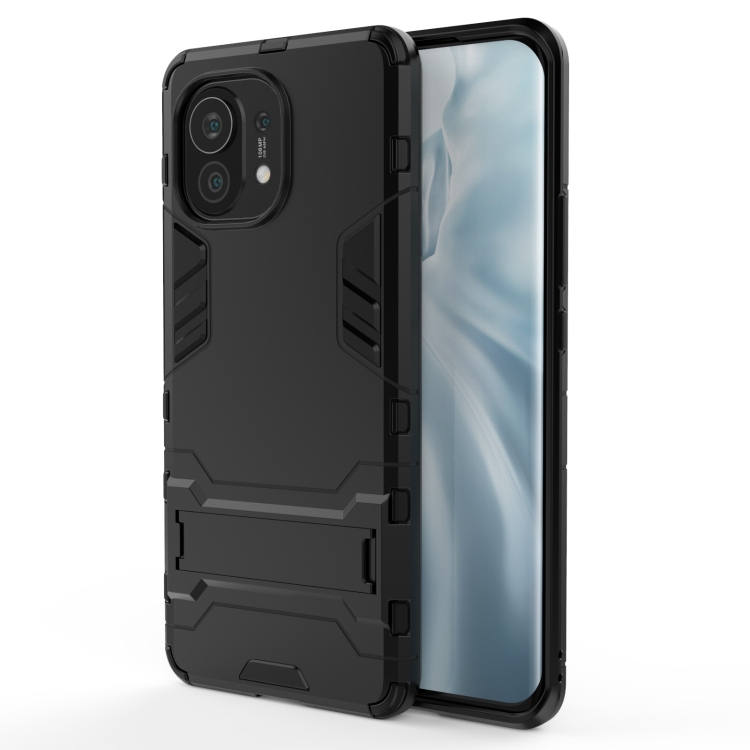 

For Xiaomi Mi 11 PC + TPU Shockproof Protective Case with Holder(Black)
