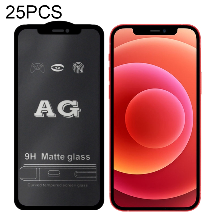 

25 PCS AG Matte Frosted Full Cover Tempered Glass Film For iPhone 12 mini