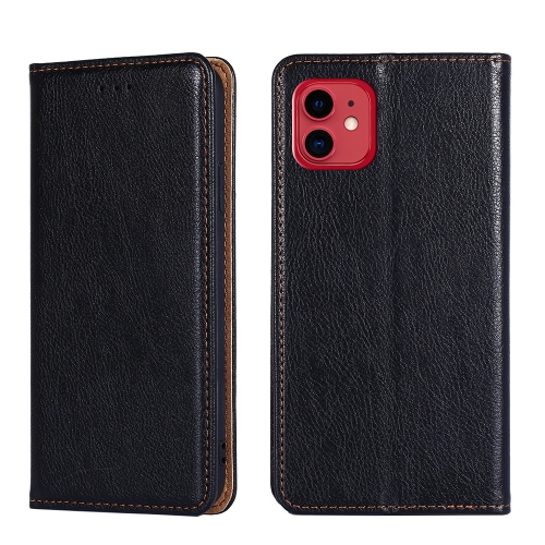 

For iPhone 11 Pro PU + TPU Gloss Oil Solid Color Magnetic Horizontal Flip Leather Case with Holder & Card Slot & Wallet(Black)