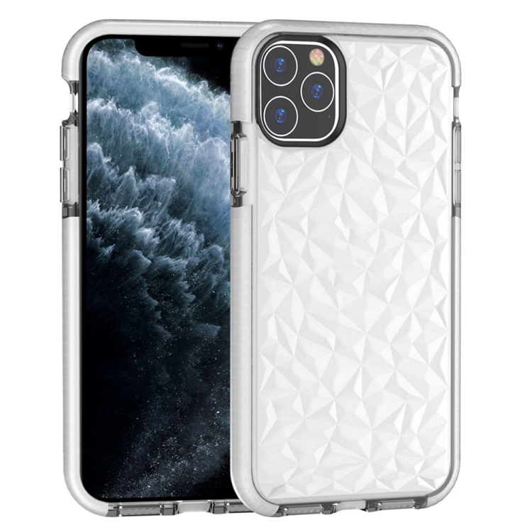

For iPhone 11 Pro Shockproof Diamond Texture TPU Protective Case(White)