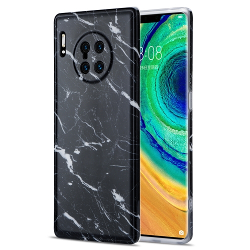 

For Huawei Mate 30 Pro TPU Glossy Marble Pattern IMD Protective Case(Black)